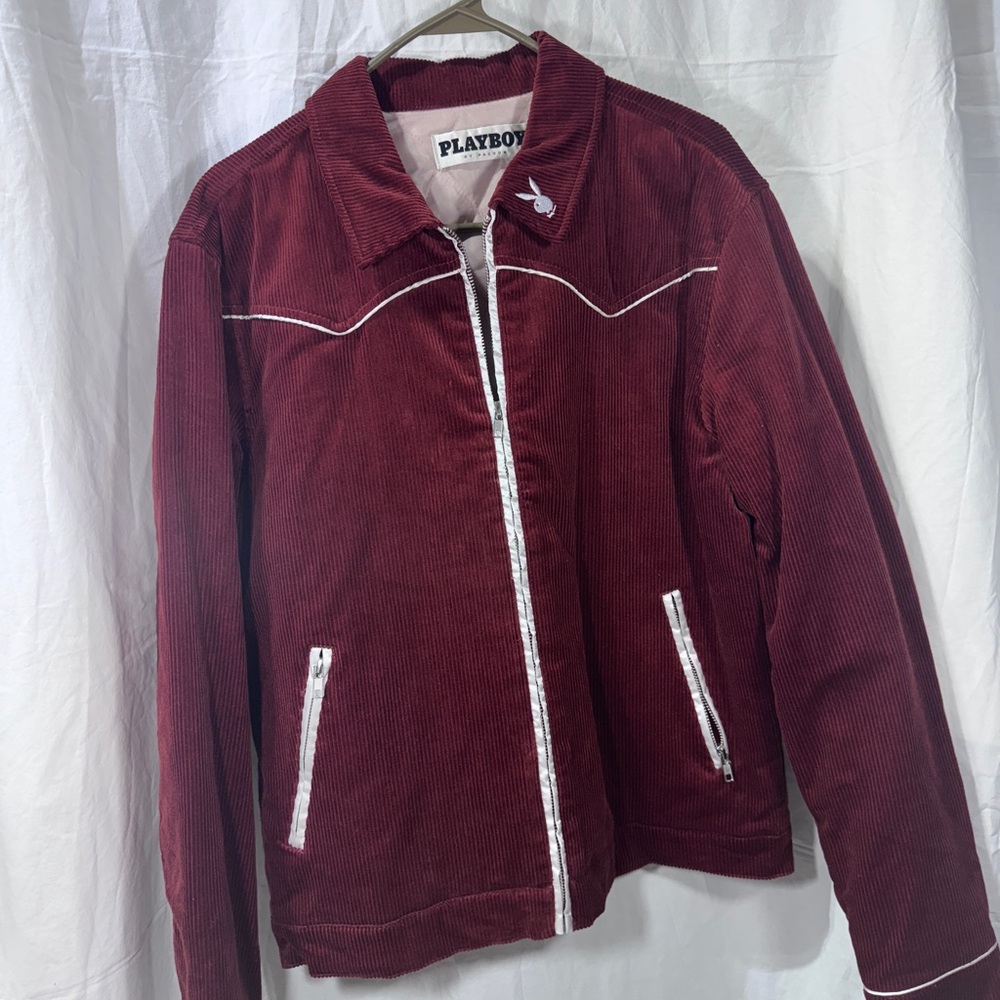 Playboy Burgundy Corduroy Jacket
